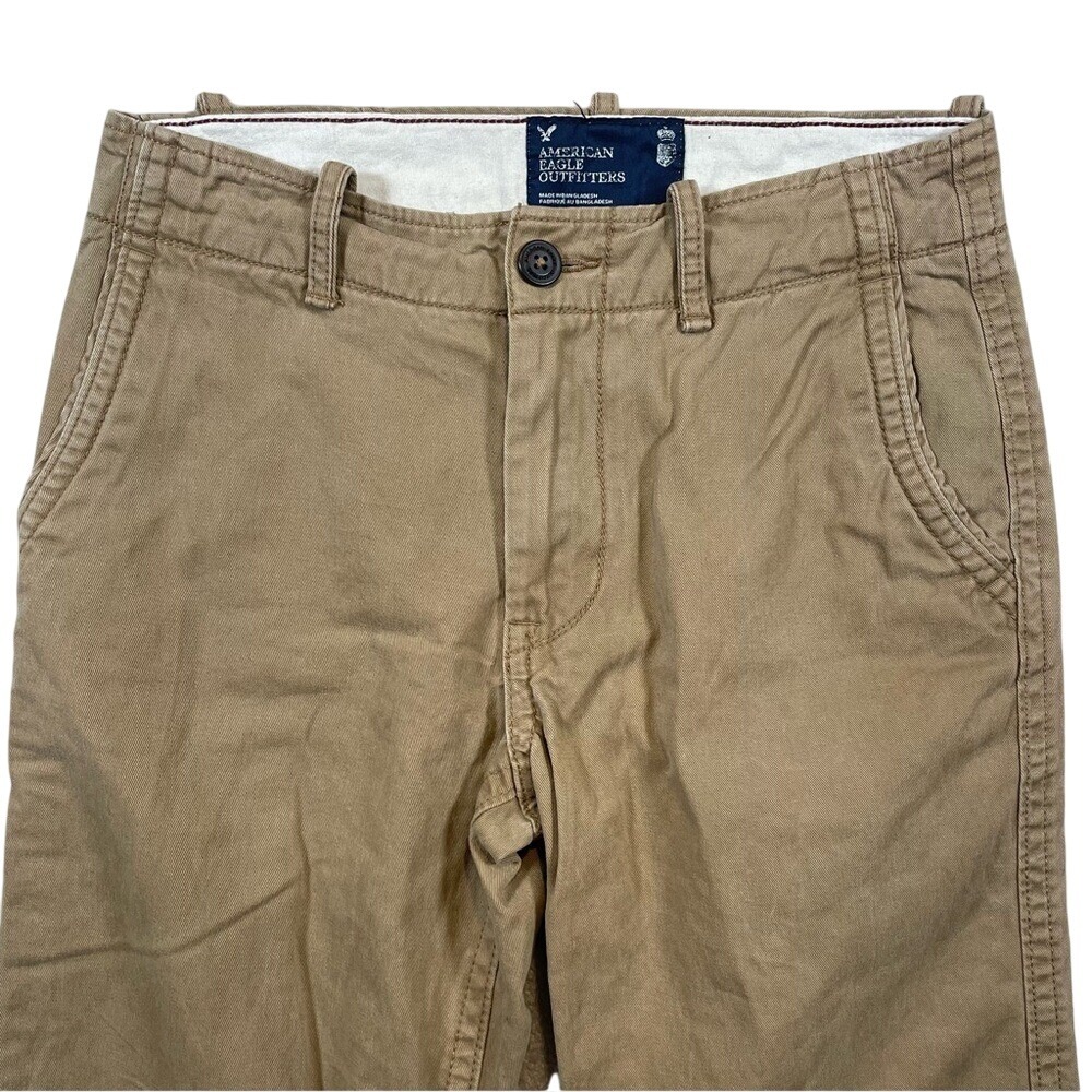 American Eagle Outfitters Men's Khaki Cotton Pants Casual Chino Trousers 29x32